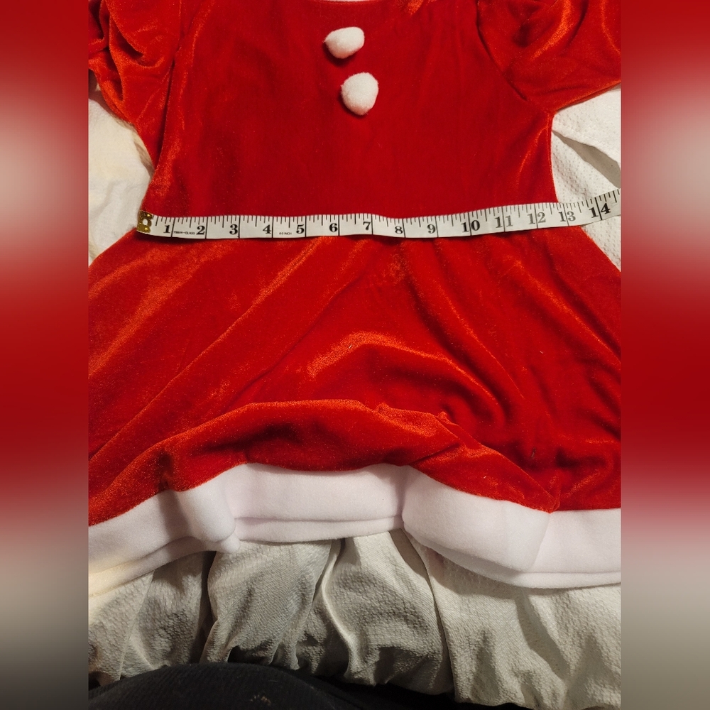NWT ADORABLE GIRLS SANTA DRESS WITH SANTA HAT AND WRAP SIZE 5 TO 6X - Picture 6 of 10